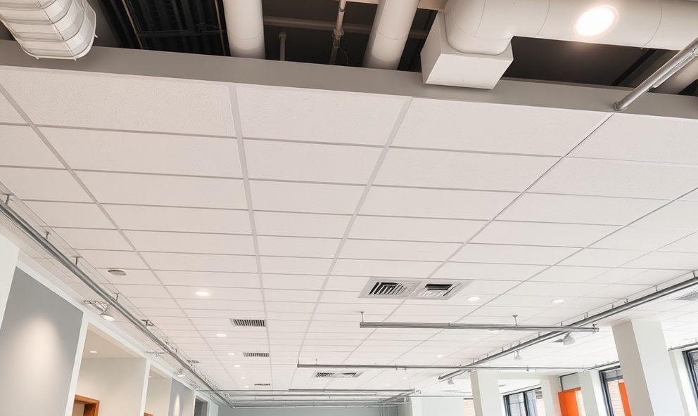 Moderne Innenraumdecke mit Akustikpaneelen